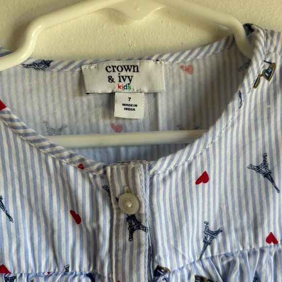 Crown and Ivy size 7 long sleeve top - Picture 3 of 3